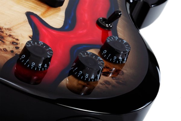 Wylde Audio Barbarian Special Edition Electric Guitar, Blood River Burl