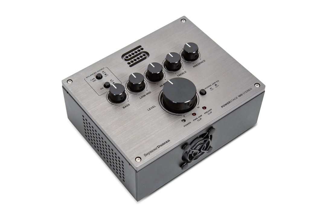 Seymour Duncan Powerstage 100 Stereo - 100-Watt Stereo Guitar Amp Pedal, Silver