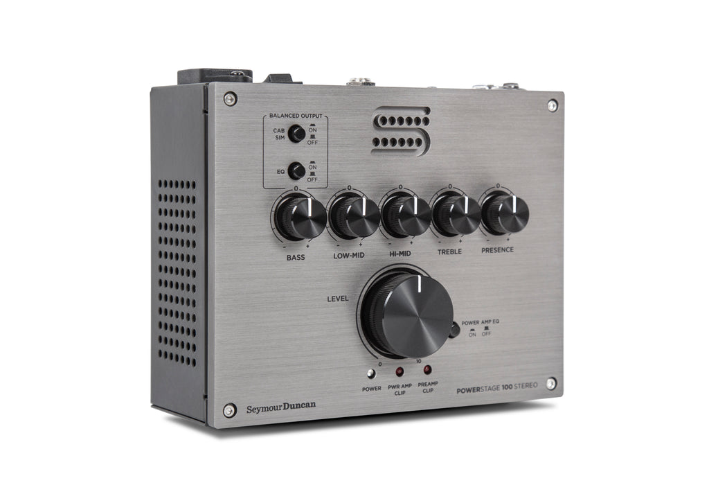 Seymour Duncan Powerstage 100 Stereo - 100-Watt Stereo Guitar Amp Pedal, Silver