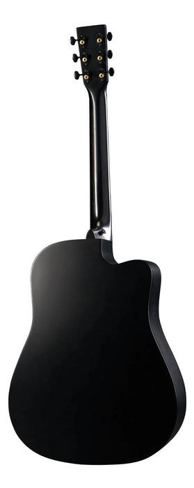 Martin DC-10E Modern Black Left-Handed Acoustic Guitar w/Soft Shell Case