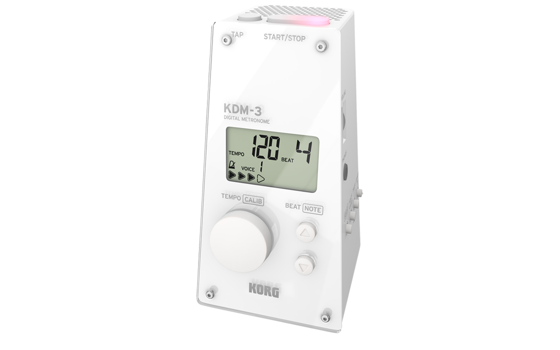 Korg KDM3WH Traditional Style Resonant Structure Metronome - White