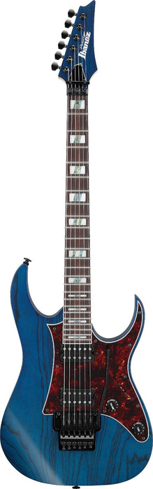 Ibanez RG653DXTDF - RG Prestige 6-String Electric Guitar w/Case - Transparent Deep Blue Flat