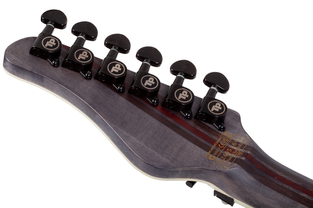 Schecter PT SLS Elite Evil Twin Electric Guitar, Satin Black