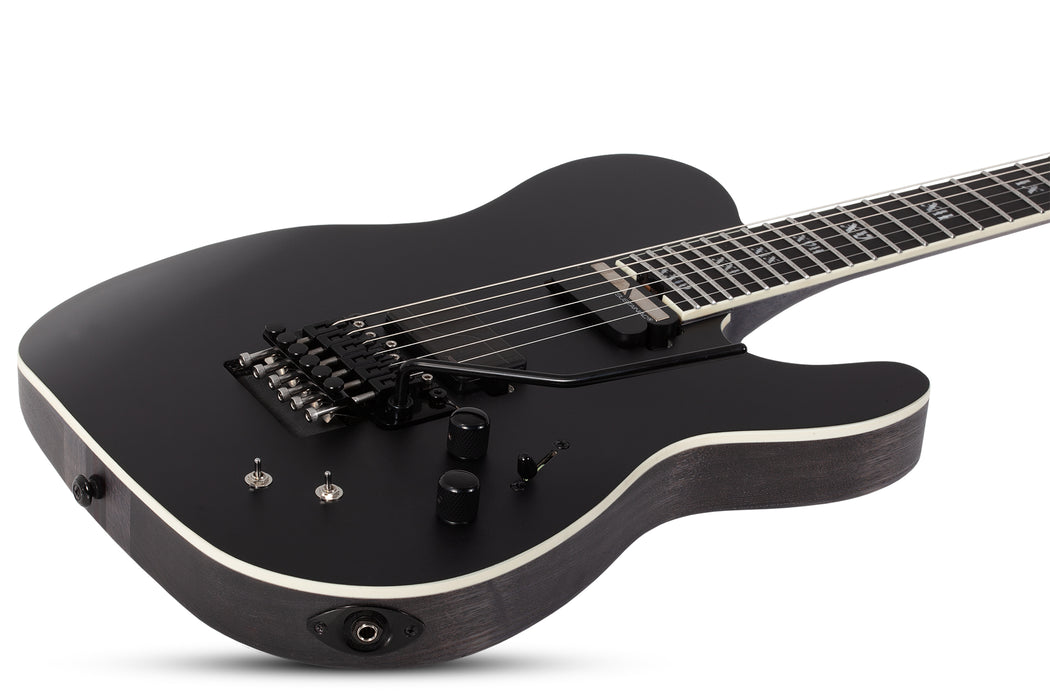 Schecter PT SLS Elite Evil Twin Electric Guitar, Satin Black