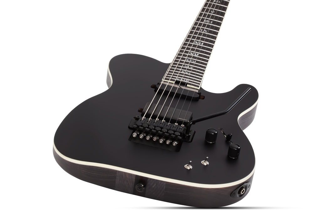 Schecter PT-7 SLS Elite Evil Twin 7-String Electric Guitar, Satin Black