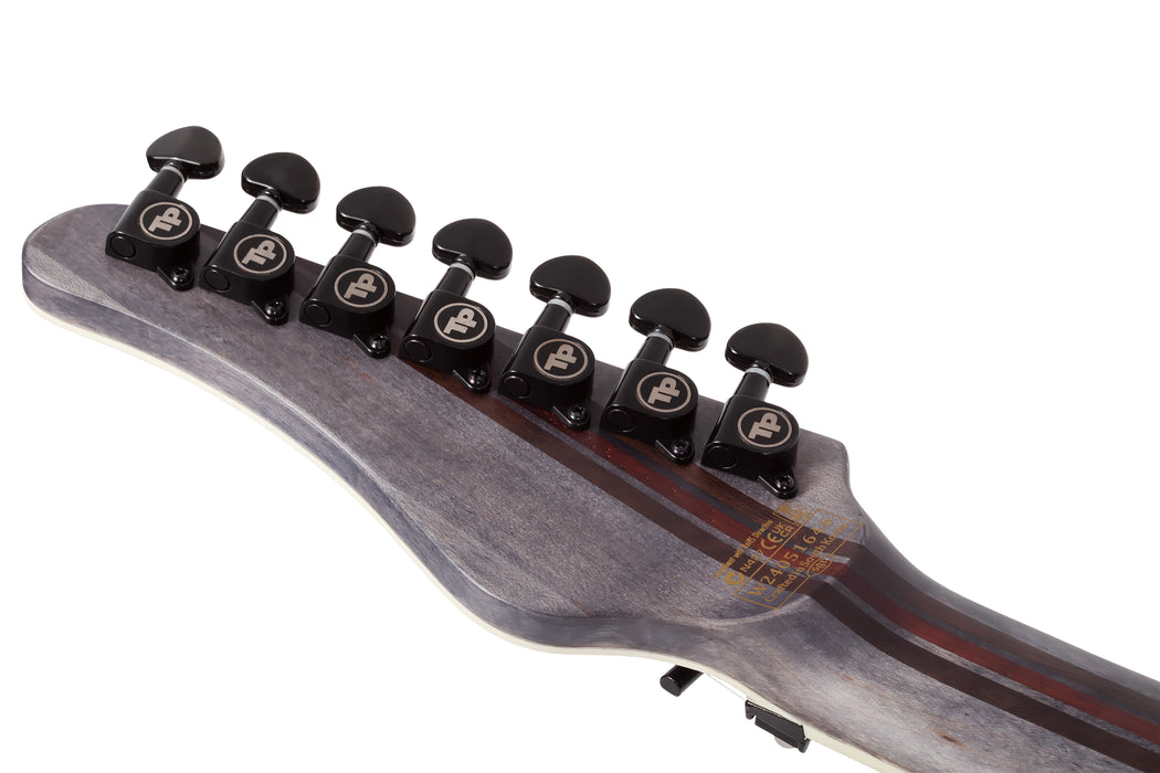 Schecter PT-7 SLS Elite Evil Twin 7-String Electric Guitar, Satin Black