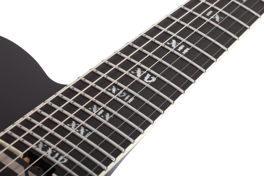 Schecter PT-7 SLS Elite Evil Twin 7-String Electric Guitar, Satin Black