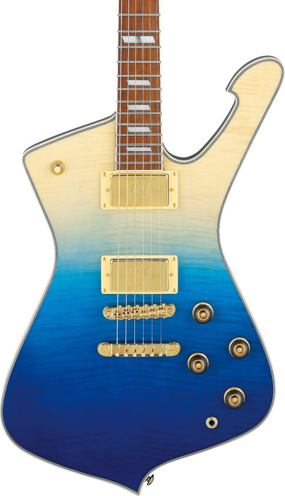 Ibanez IC420FMTBG - Iceman 6-String Electric Guitar w/Bag - Transparent Blue Gradation