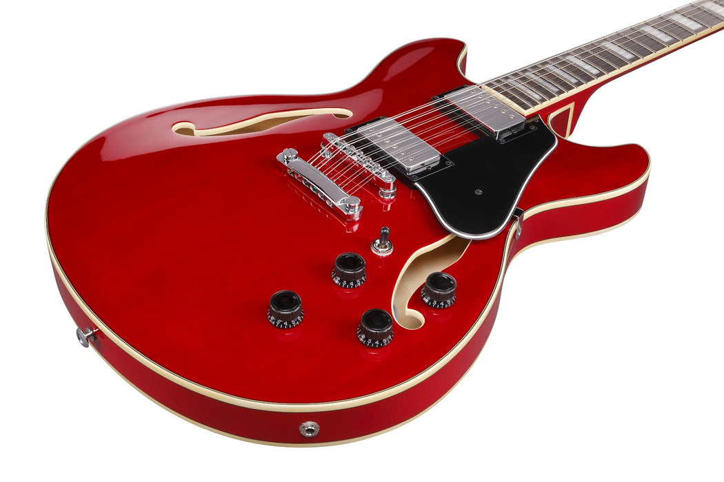Ibanez AS7312TCD - AS Artcore 12-String Electric Guitar  - Transparent Cherry Red