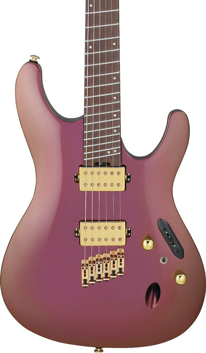Ibanez SML721RGC - S Axe Design Lab Multi-scale 6-String Electric Guitar - Rose Gold Chameleon