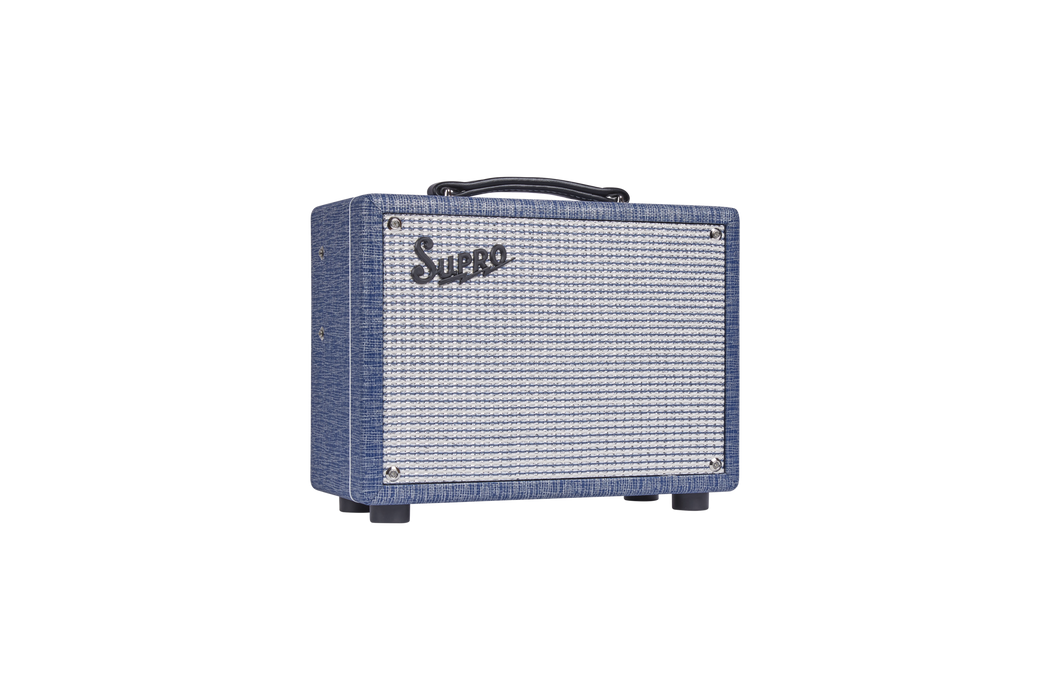 Supro 64 Reverb 5 Watt 1x8, Blue Rhino Finish