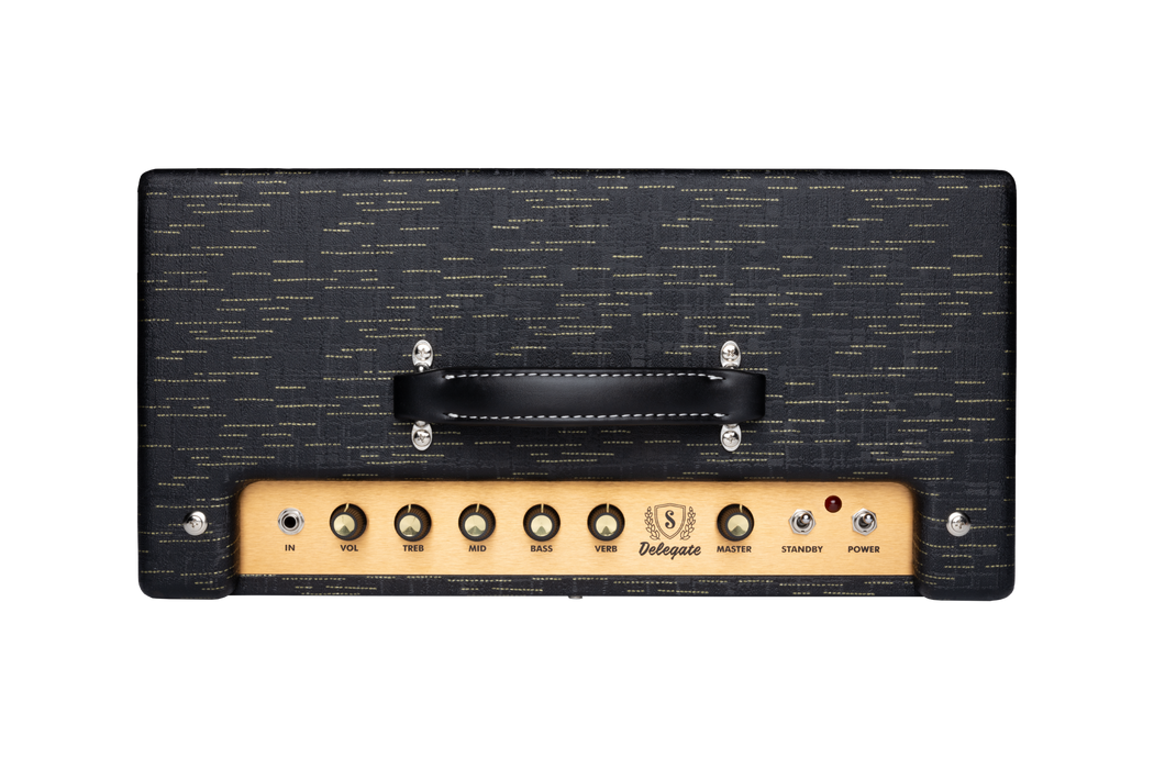 Supro Delegate 25 Watt 1x12 with Reverb, Black Scandia