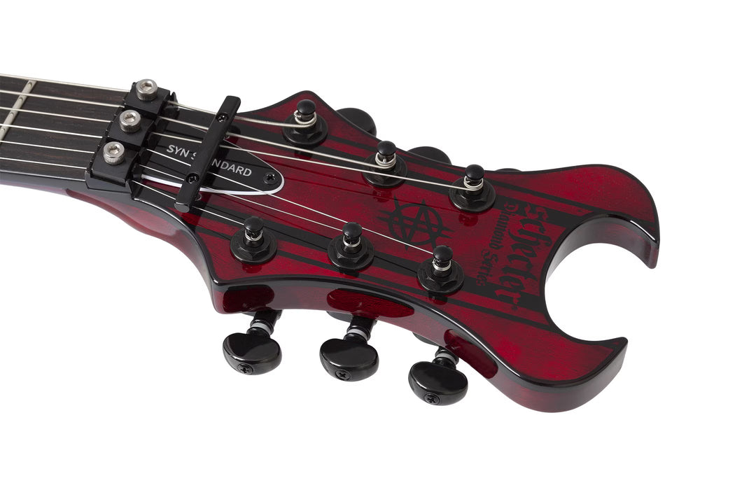 Schecter Synyster Standard Plus Electric Guitar, Transparent Deep Red