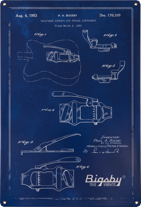 Bigsby Blueprint Tin Sign