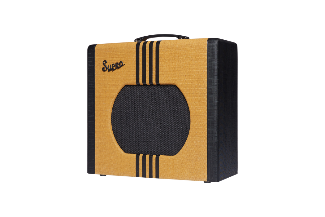 Supro Delta King 12 15 Watt 1x12 with Reverb, Black & Black