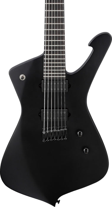 Ibanez ICTB721BKF Iceman Iron Label - Black Flat W/Bag