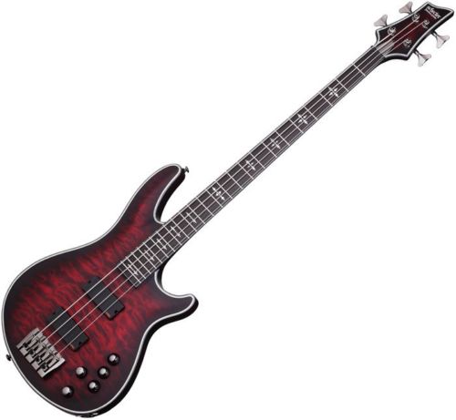 Schecter Hellraiser Extreme-4 Crimson Red Burst Satin