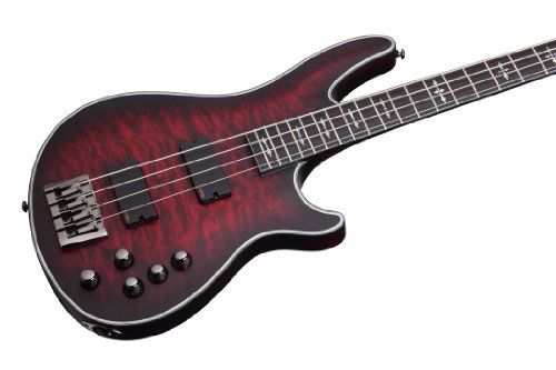 Schecter Hellraiser Extreme-4 Crimson Red Burst Satin
