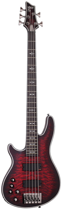 Schecter Hellraiser Extreme-5 Left-Handed Crimson Red Burst Satin