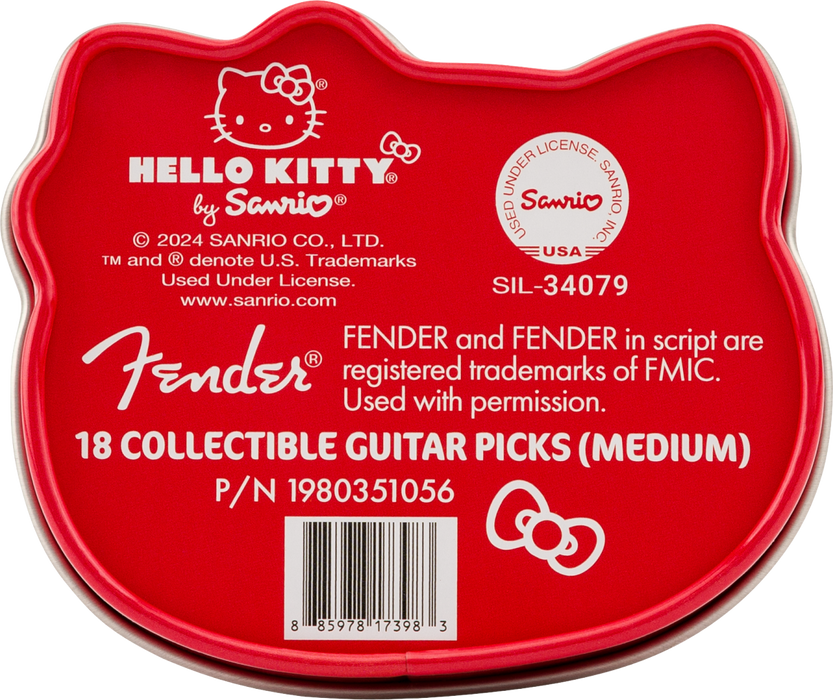 Fender x Hello Kitty Pick Tin, 18 Pack