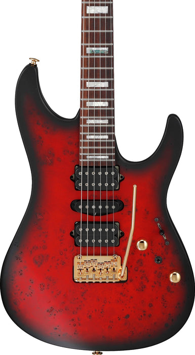Ibanez KIKO100TRR - Kiko Loureiro Signature 6-String Electric Guitar w/Case - Transparent Ruby Red