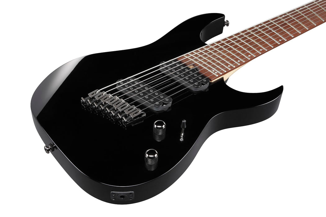 Ibanez RGMS8BK - RG Multi Scale 8-String Electric Guitar - Black