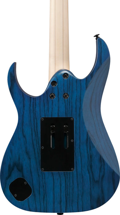 Ibanez RG653DXTDF - RG Prestige 6-String Electric Guitar w/Case - Transparent Deep Blue Flat