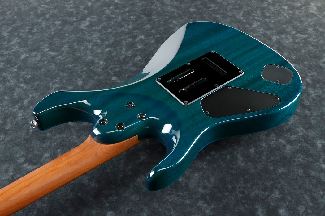 Ibanez MM1TAB - Martin Miller Signature 6-String Electric Guitar w/Case - Transparent Aqua Blue