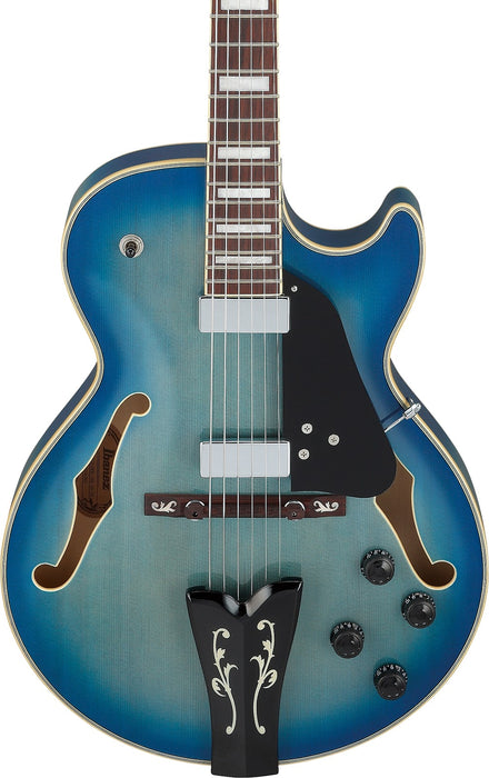 Ibanez GB10EMJBB - George Benson Signature 6-String Hollow Body Electric Guitar - Jet Blue Burst