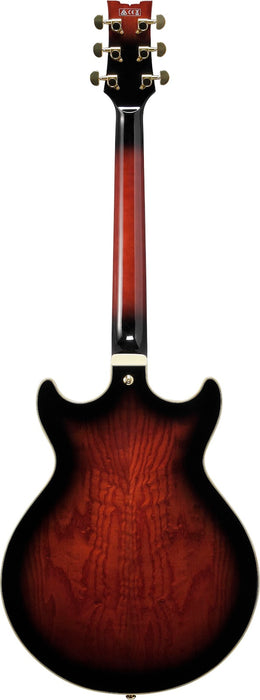 Ibanez AM153QADBS - AM Artstar 6-String Electric Guitar w/Case - Dark Brown Sunburst