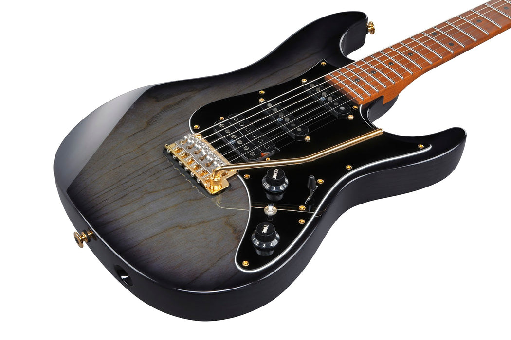Ibanez AZ2204AGTGB - AZ Prestige 6-String Electric Guitar w/Case - Transparent Gray Burst