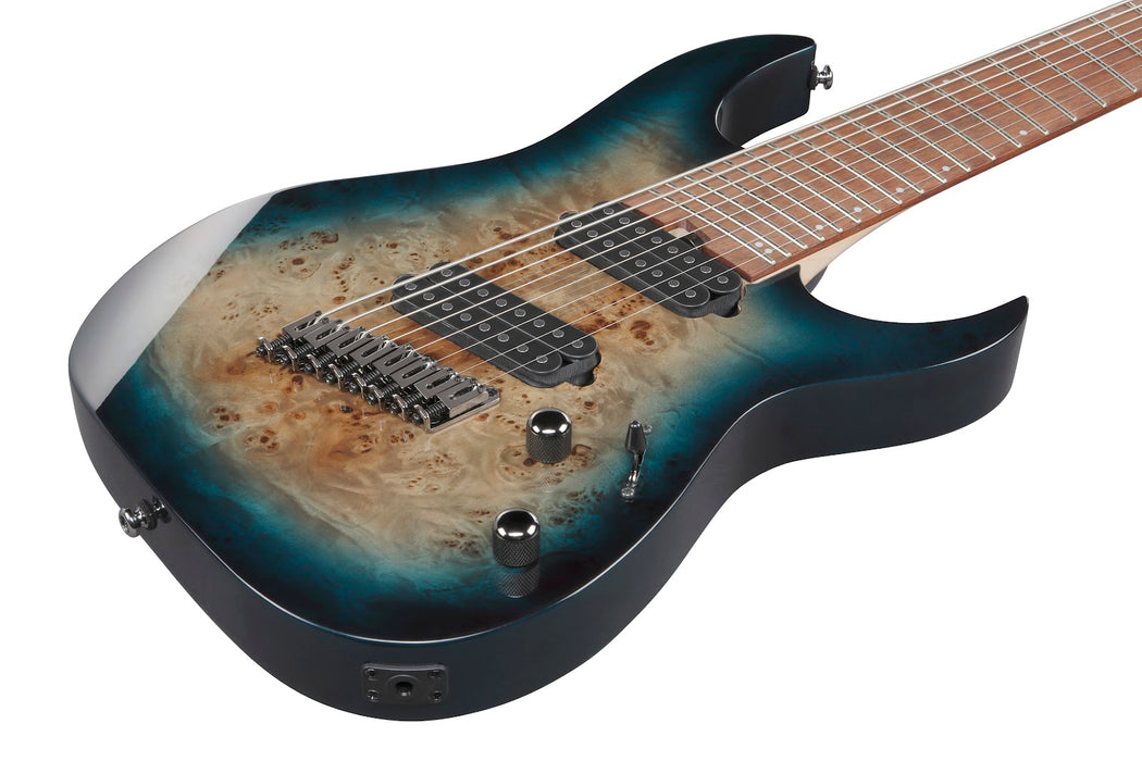 Ibanez RGMS8PBCBS - RG Multi Scale 8-String Electric Guitar - Cosmic Blue Starburst
