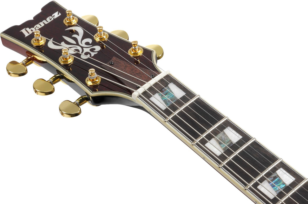 Ibanez AM153QADBS - AM Artstar 6-String Electric Guitar w/Case - Dark Brown Sunburst