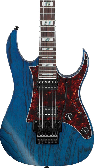 Ibanez RG653DXTDF - RG Prestige 6-String Electric Guitar w/Case - Transparent Deep Blue Flat