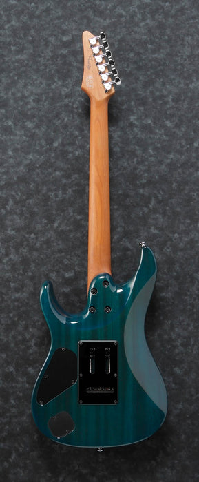 Ibanez MM1TAB - Martin Miller Signature 6-String Electric Guitar w/Case - Transparent Aqua Blue