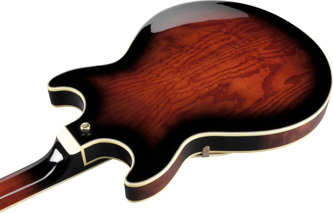 Ibanez AM153QADBS - AM Artstar 6-String Electric Guitar w/Case - Dark Brown Sunburst