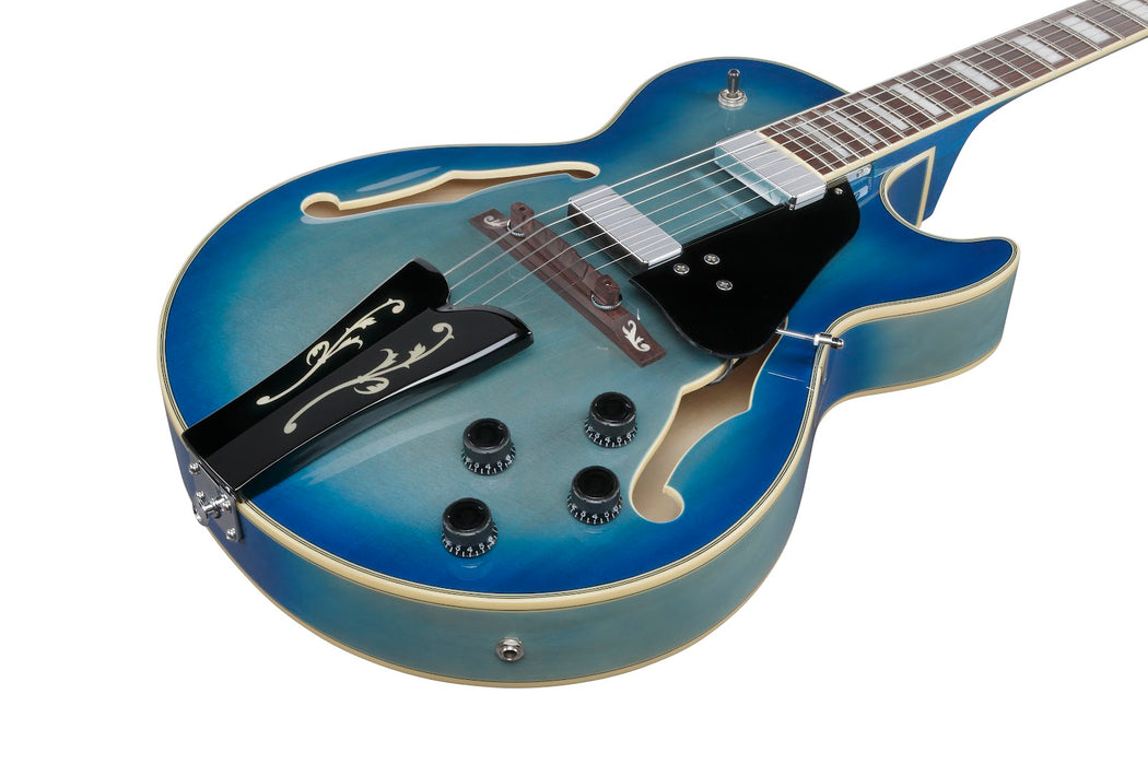 Ibanez GB10EMJBB - George Benson Signature 6-String Hollow Body Electric Guitar - Jet Blue Burst