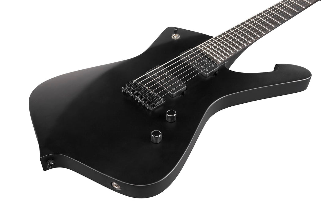 Ibanez ICTB721BKF Iceman Iron Label - Black Flat W/Bag