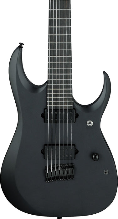 Ibanez RGD Iron Label Series 7 String Electric Guitar, Black Flat