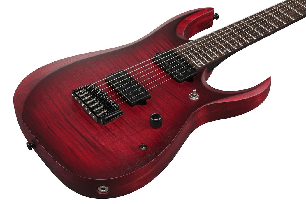 Ibanez RGD721FAWUF - RGD 7-String Electric Guitar - Stained Wine Red Bust Flat
