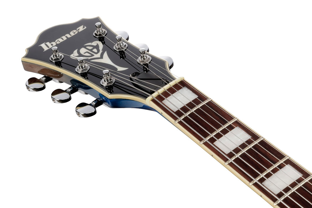 Ibanez GB10EMJBB - George Benson Signature 6-String Hollow Body Electric Guitar - Jet Blue Burst