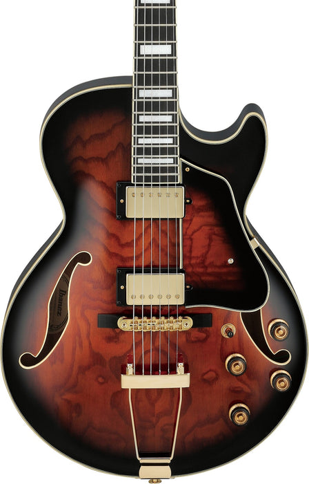 Ibanez AG95QA Artcore Expressionist - Dark Brown Sunburst