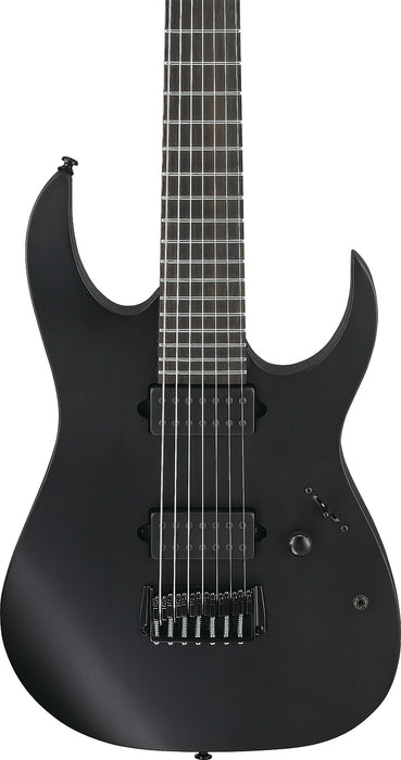 Ibanez RGIXL7BKF - RG Iron Label 6-String Electric Guitar - Black Flat