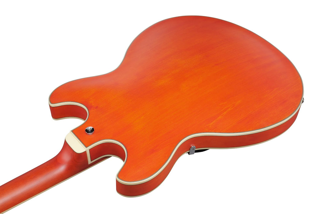 Ibanez AS Artcore Series 6 String RH Hollowbody Guitar - Transparent Tangerine Flat
