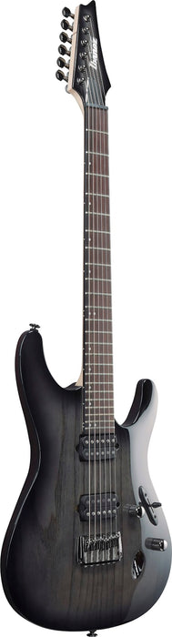 Ibanez S6621AHTGB - S Prestige 6-String Electric Guitar w/Case - Transparent Gray Burst