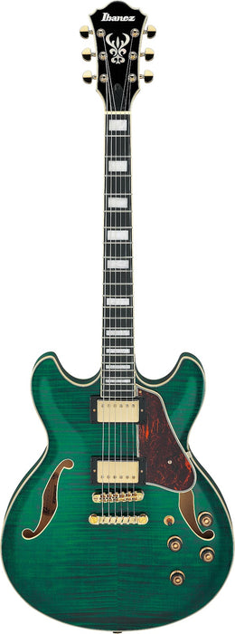 Ibanez AS93FMTMG - AS Artcore Expressionist 6-String Electric Guitar - Transparent Moss Green