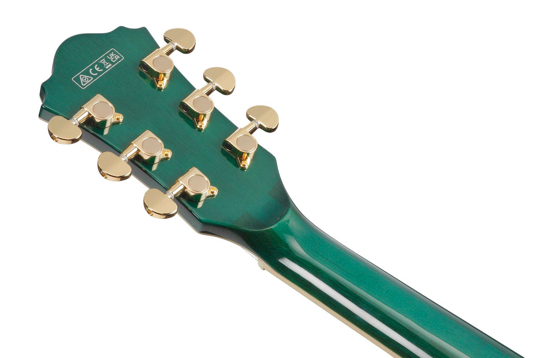 Ibanez AS93FMTMG - AS Artcore Expressionist 6-String Electric Guitar - Transparent Moss Green