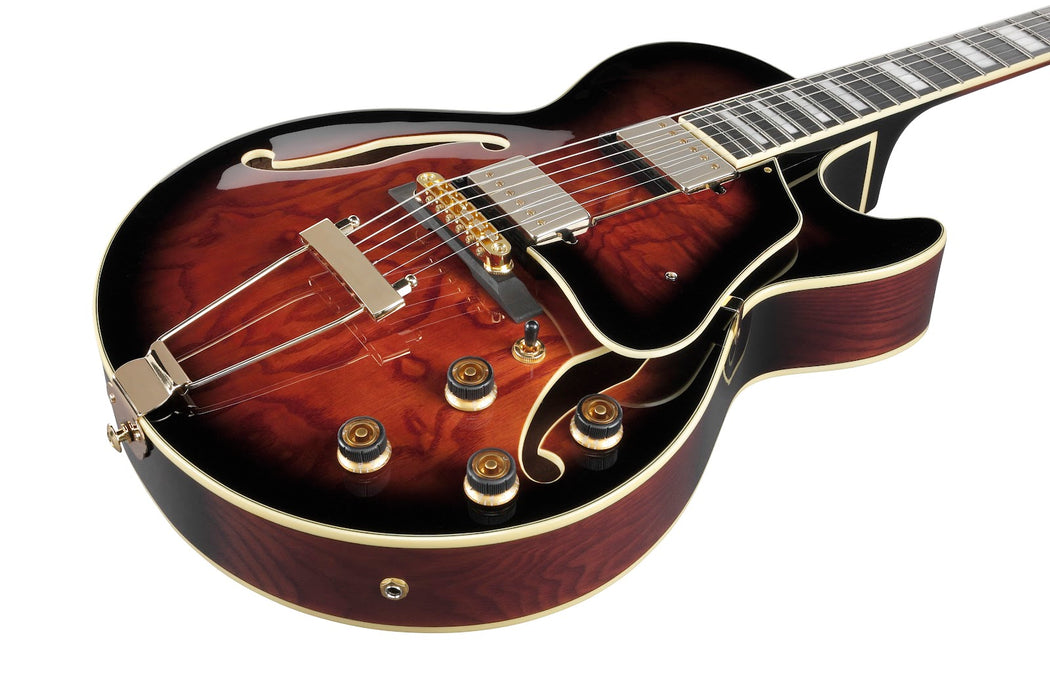 Ibanez AG95QA Artcore Expressionist - Dark Brown Sunburst