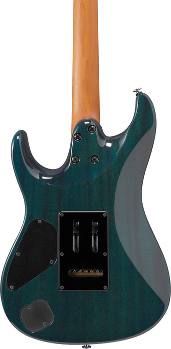 Ibanez MMN1TAB - Martin Miller Signature 6-String Electric Guitar w/Case - Transparent Aqua Blue