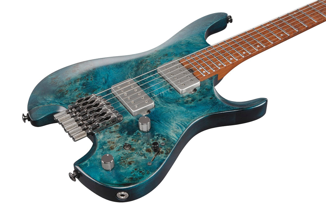 Ibanez Q52PBCOL Q Standard Headless w/gig bag - Cosmic Blue Low Gloss